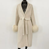 Double-Sided Wool & Fox Fur Jacket