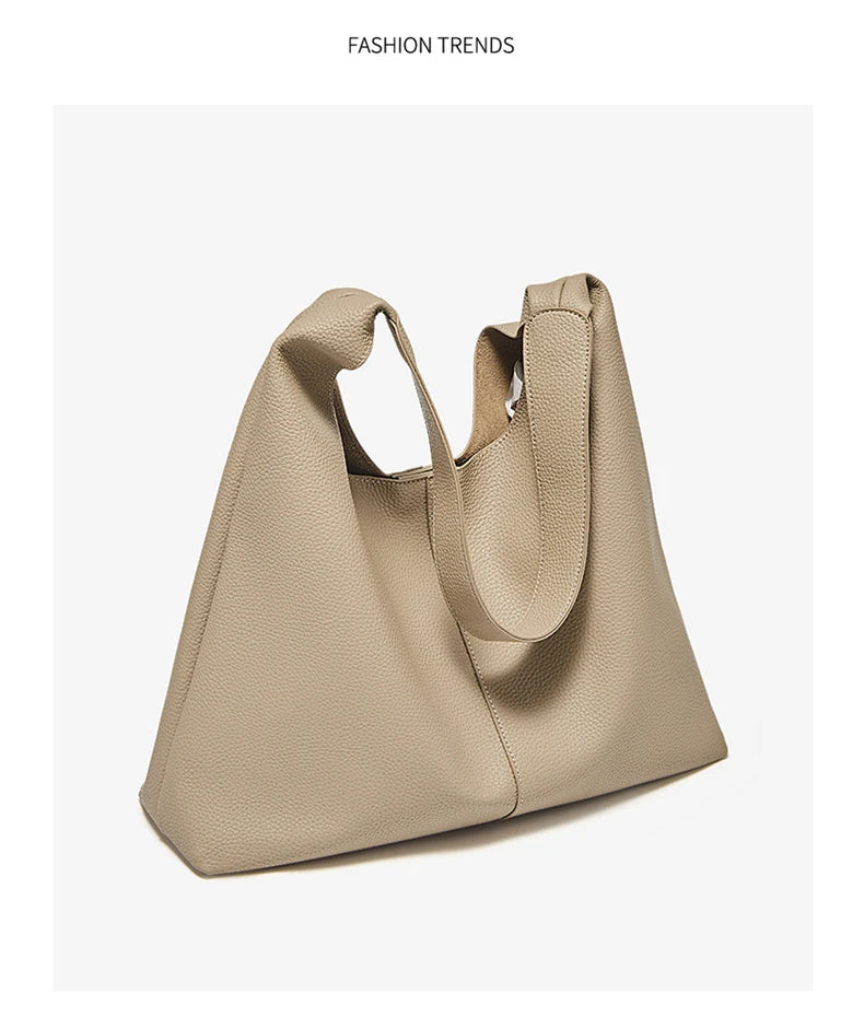 FOXER Minimalism Split Leather Women Shoulder Underarm Bag 2026 New Solid Casual Hobo Bag Female Daliy Tote Bag Purse