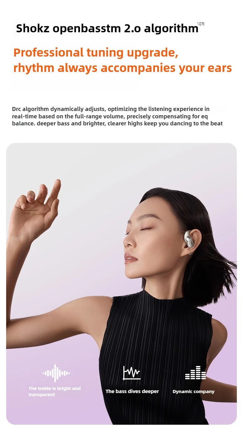 Shokz OpenFit 2+ T921 Wireless Open-Ear Headphones