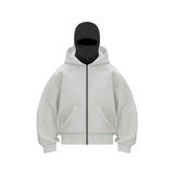 Men and Women Balaclava Y2K Gothic Harajuku Winter New Item Double Hooded Sweatshirt Men's Hooded Mask Zipper Sportswear