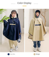 Kids' Cloak-Style Waterproof Poncho Raincoat