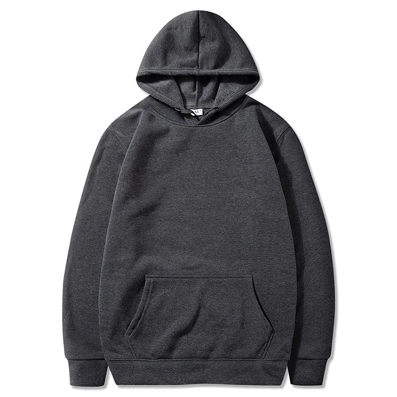 Men’s Classic Solid Color Pullover Hoodie