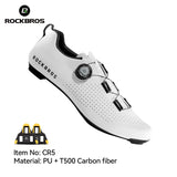 ROCKBROS Professional Cycling Shoes Knob Buckle Fastening Road Bike Self-Locking Shoes Bicycle SPD Cleats Shoes Cycling Footwear