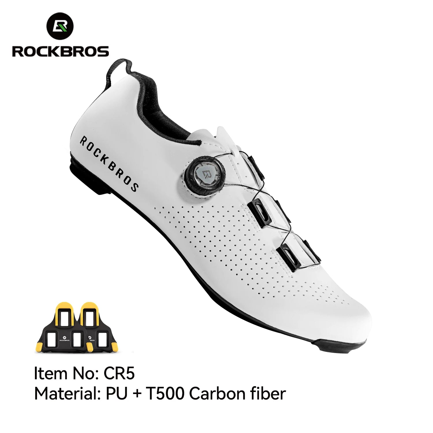 ROCKBROS Professional Cycling Shoes Knob Buckle Fastening Road Bike Self-Locking Shoes Bicycle SPD Cleats Shoes Cycling Footwear