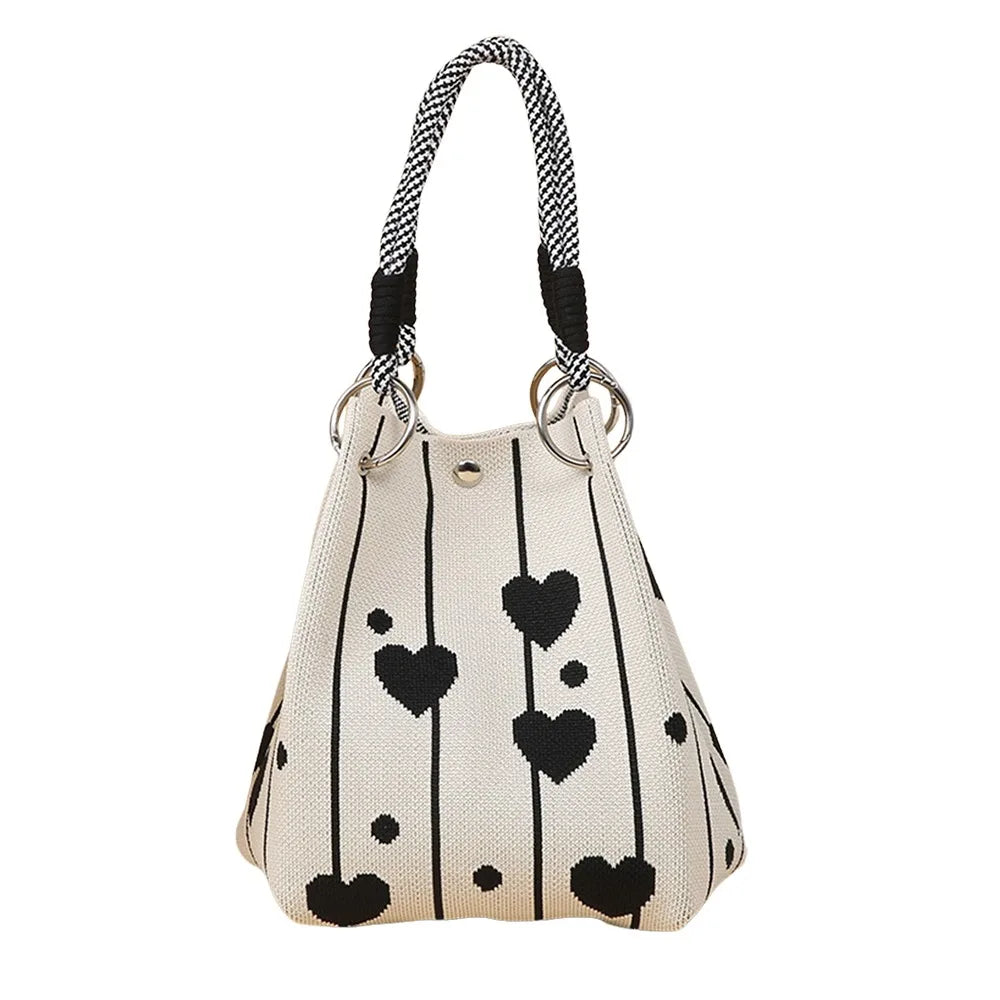 Women's Cartoon Knitted Bucket Bag