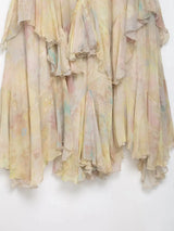 KONDALA Floral Tiered Chiffon Maxi Skirt – Boho Elegance