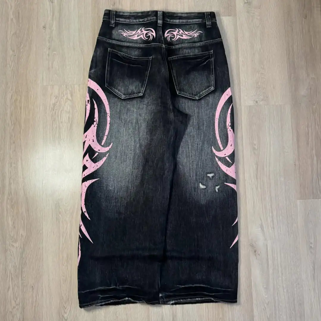 Y2K Vintage Pink Baggy Jeans