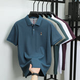 Men's Cotton Bear Embroidery Polo | Korean Style