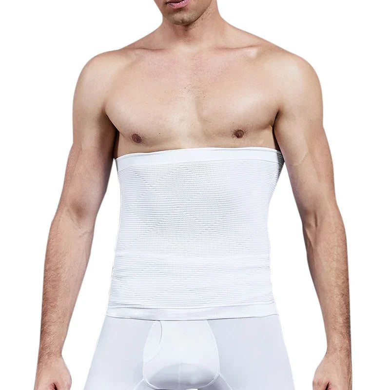 Mens Tummy Control Shapewear Compression Waist Cincher Slimming Body Shaper Belly Fat Girdle Stomach Band Back Support Belt