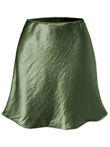 Women's Satin A-Line Mini Skirt | High Waist Office Style