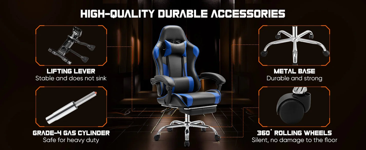 JHK Ergonomic Gaming Chair with Lumbar Support