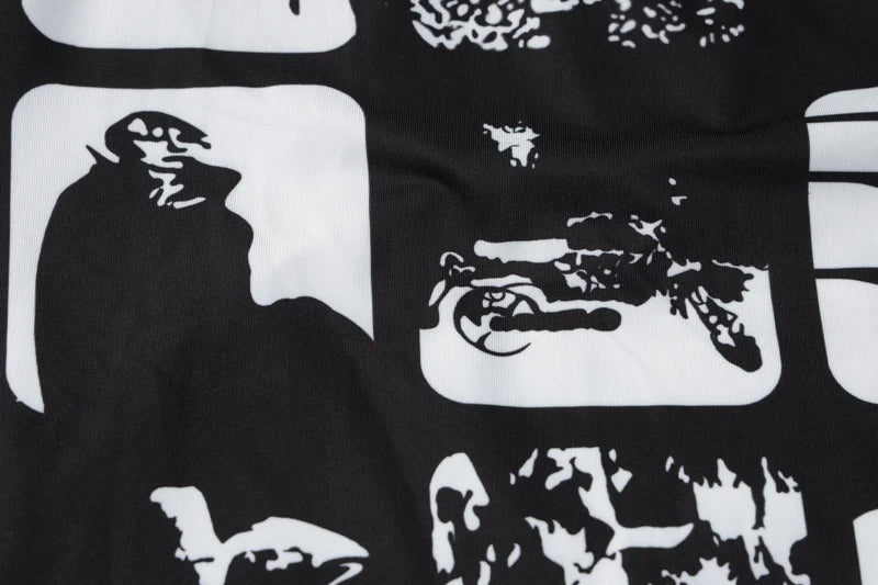 Vintage Print Halter Bodycon Mini Dress | Y2K Streetwear