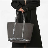 Women's Sequin Canvas Tote Bag