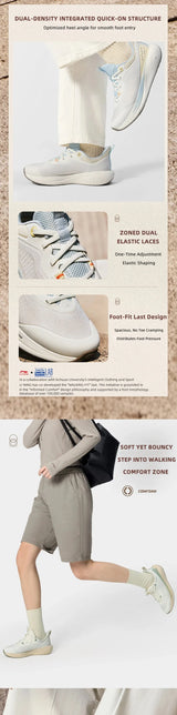 Li-Ning Women's SOFT GO 3 Slip-on Casual Walking Shoes COMFOAM Flexible LiNing Comfortable Reflective Sneakers AGLW002