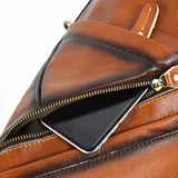 Single Shoulder Bagpack Genuine Leather Chest Bag Outdoor Riding Bag Chest Packs For Biker Men Male Sling Bags Cow Leather