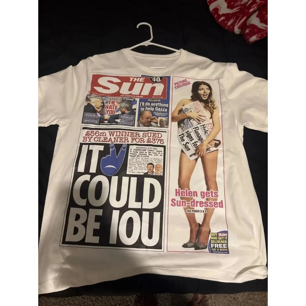 Y2K Gothic Letter Graphic Oversized Tee