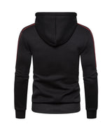 Men's Color Block Fleece Zip-Up Hoodie