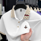 Men's Embroidered Jacquard Polo Shirt – Summer Style