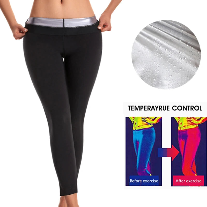 Women’s High-Waist Sauna Sweat Pants - USA-Made Slimming Body Shaper