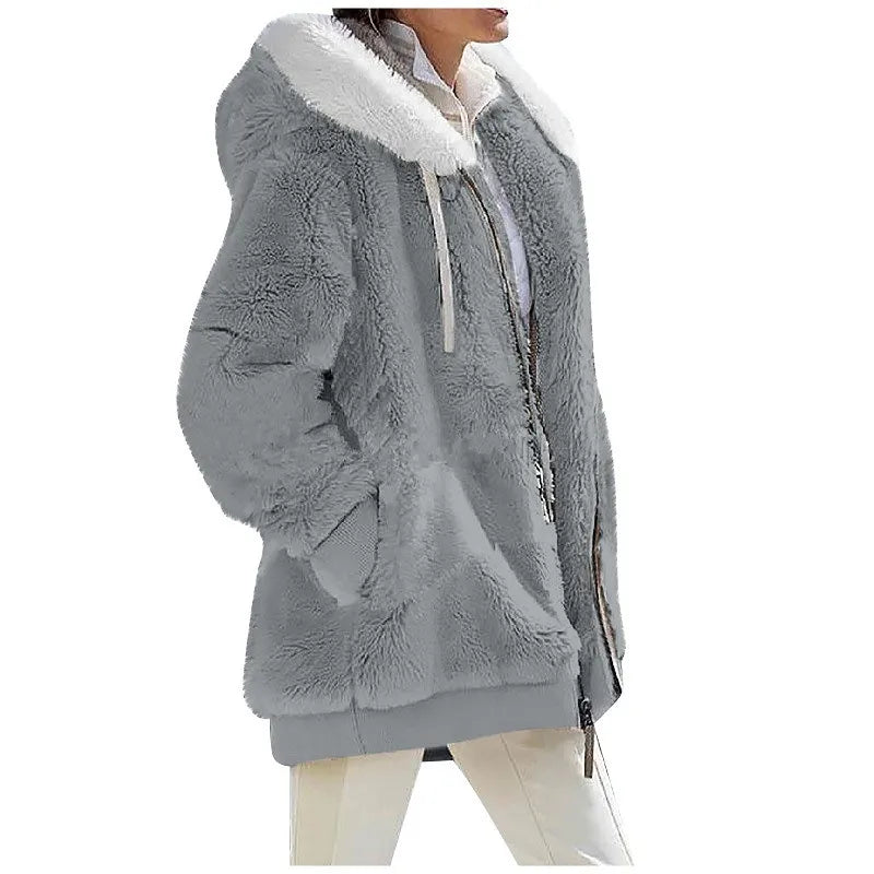 Women’s Casual Autumn & Winter Hooded Fleece Jacket
