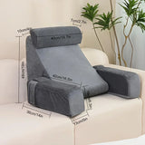 Reading Pillow for Bed Extra Large Arm Rest Pillow Memory Foam Bed Rest Pillow for Reading TV Gaming Comfort Bed Chair Cushion