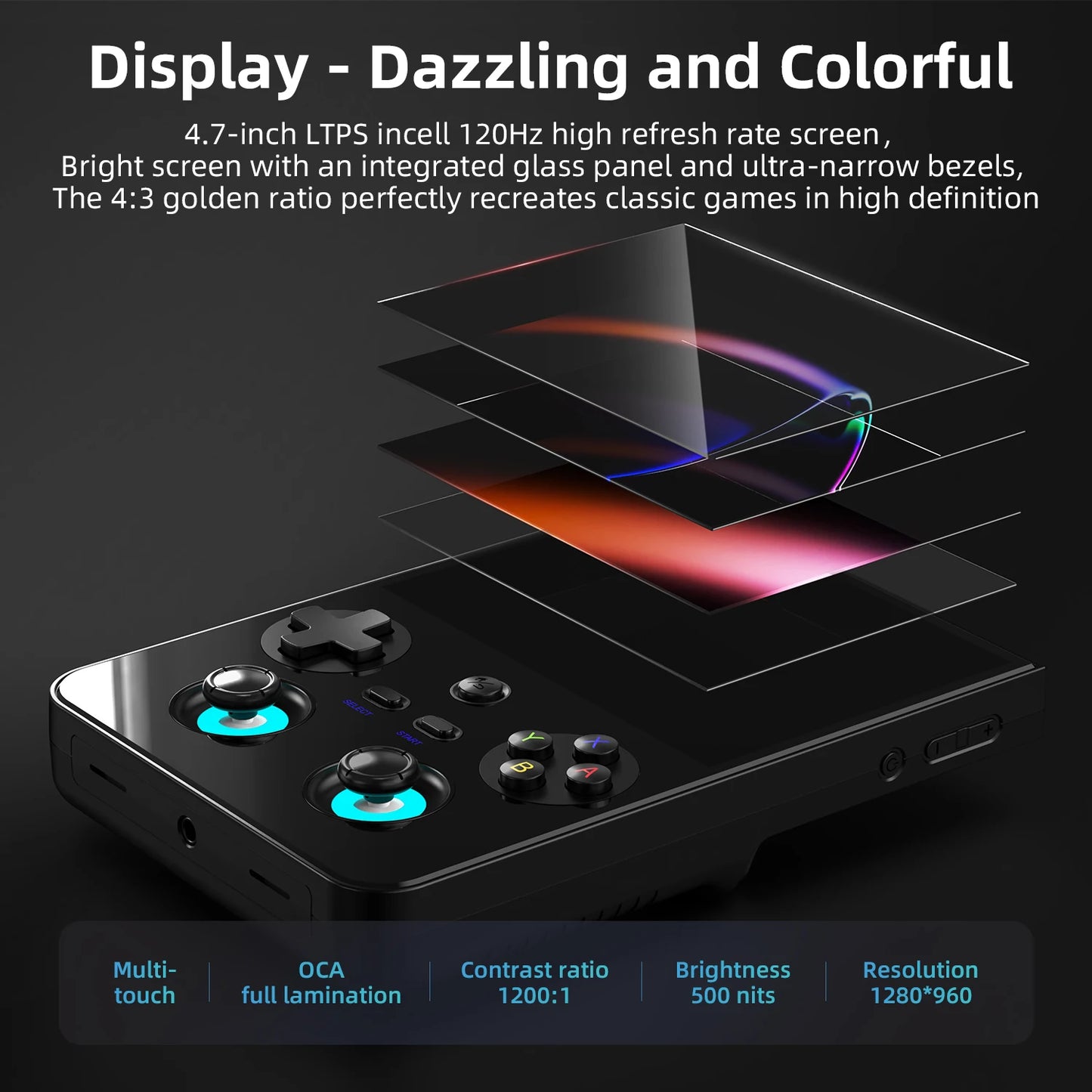 Anbernic RG477V Retro Handheld Console | Android 14 | 4.7" 120Hz