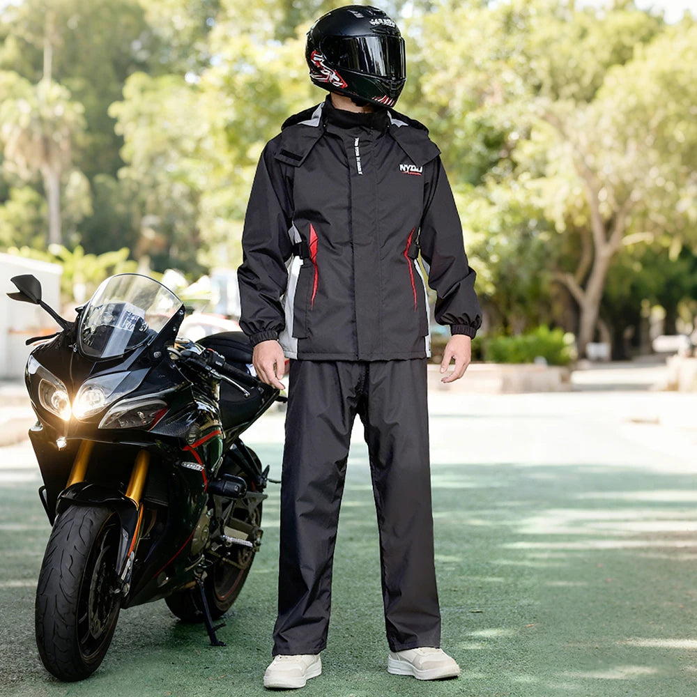 Waterproof Motorcycle Raincoat – Breathable Riding Suit