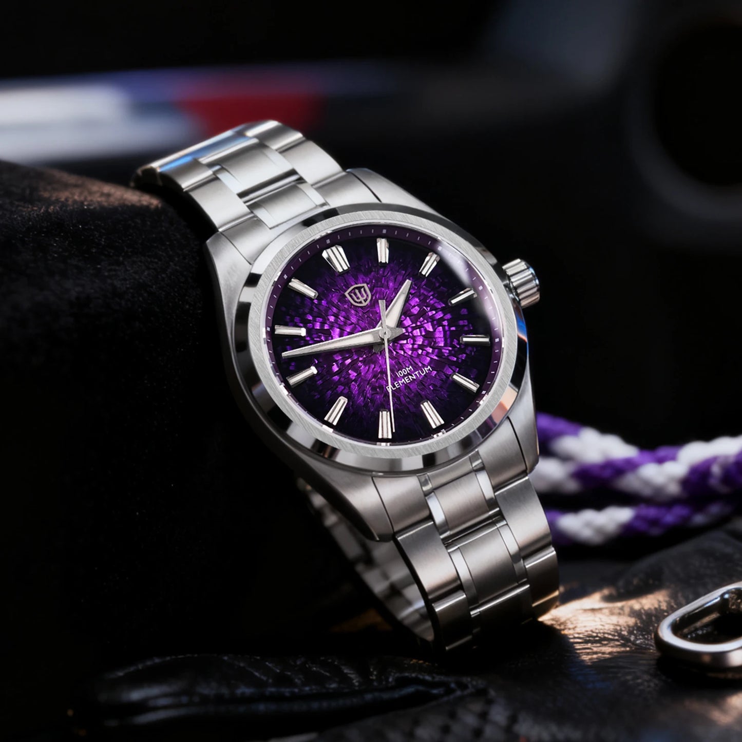 Watchdives WD0003C 38mm Men Watch VH31 Sweep Seconds Quartz Movement Sapphire Ice Crack Dial Luminous 10Bar Waterproof Watches