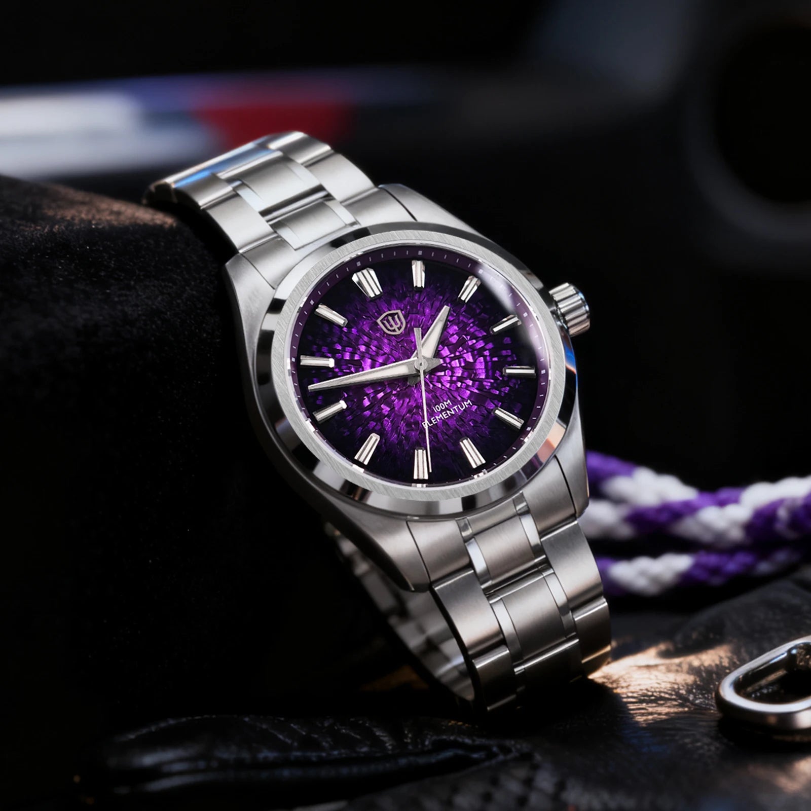 Watchdives WD0003C 38mm Men Watch VH31 Sweep Seconds Quartz Movement Sapphire Ice Crack Dial Luminous 10Bar Waterproof Watches