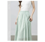 Sentubila Flowy A-Line Skirt – Iridescent Sheen