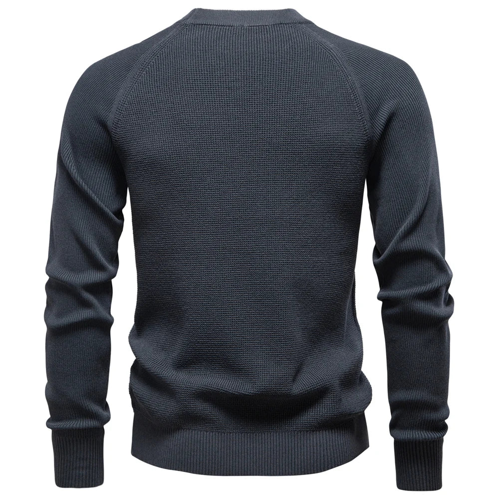 AIOPESON Men's Raglan Polo | Henley Collar Thermal Shirt