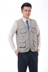 Men's Multi-Pocket Safari Vest – Lightweight All-Season Outerwear