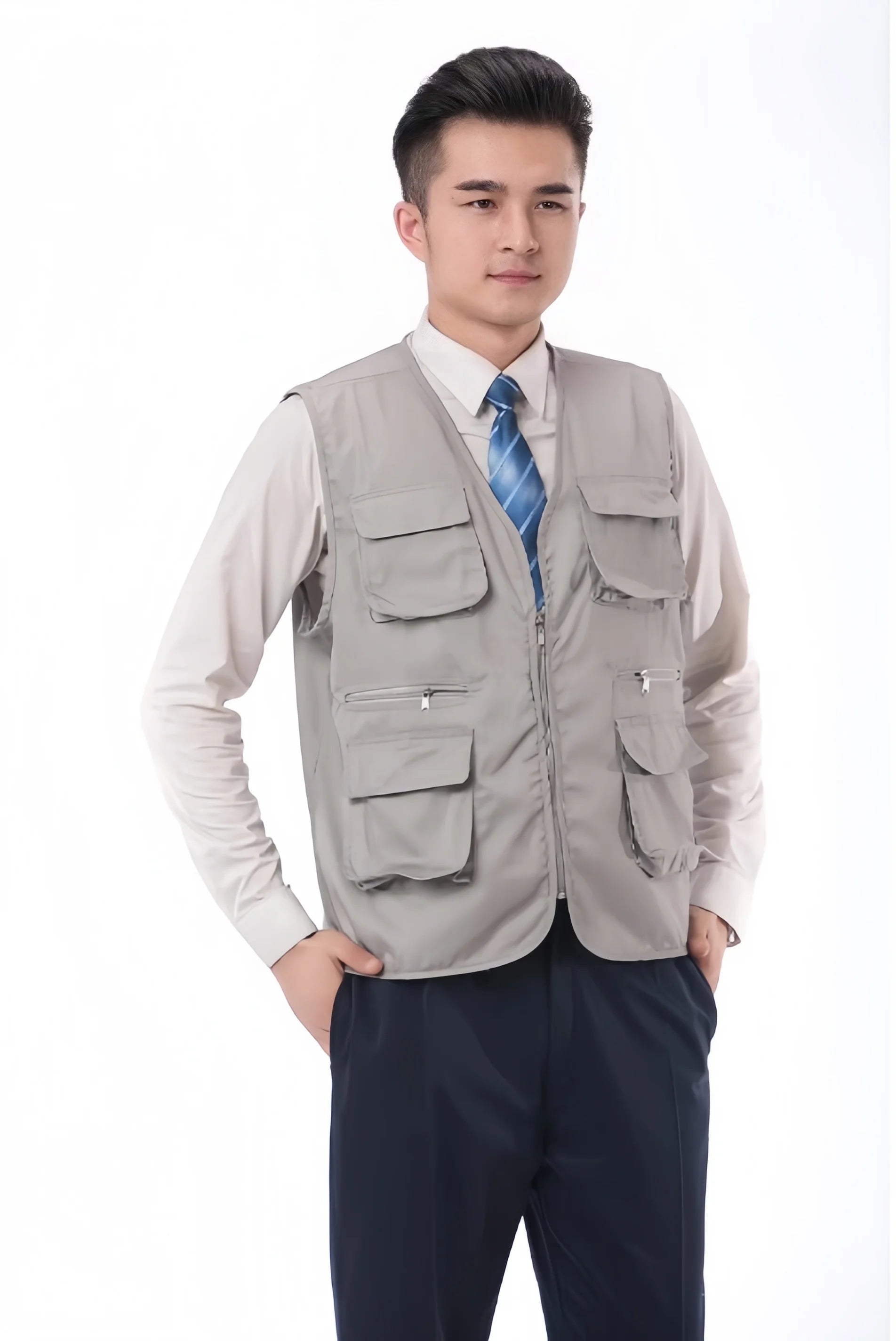 Men's Multi-Pocket Safari Vest – Lightweight All-Season Outerwear