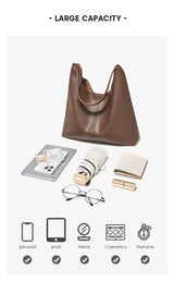 FOXER Minimalism Split Leather Women Shoulder Underarm Bag 2026 New Solid Casual Hobo Bag Female Daliy Tote Bag Purse