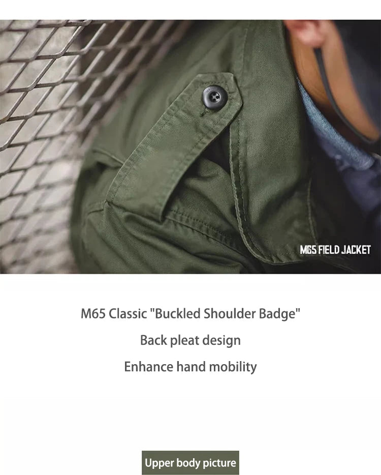 Men's Vintage Military Field Jacket – Cotton Zip Coat