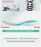 Xtep 260X Running Shoes For Men  Spring Lightweight Men's Sports Shoes Sweat-Absorbing Outdoor Cushion Sneakers 976119110053