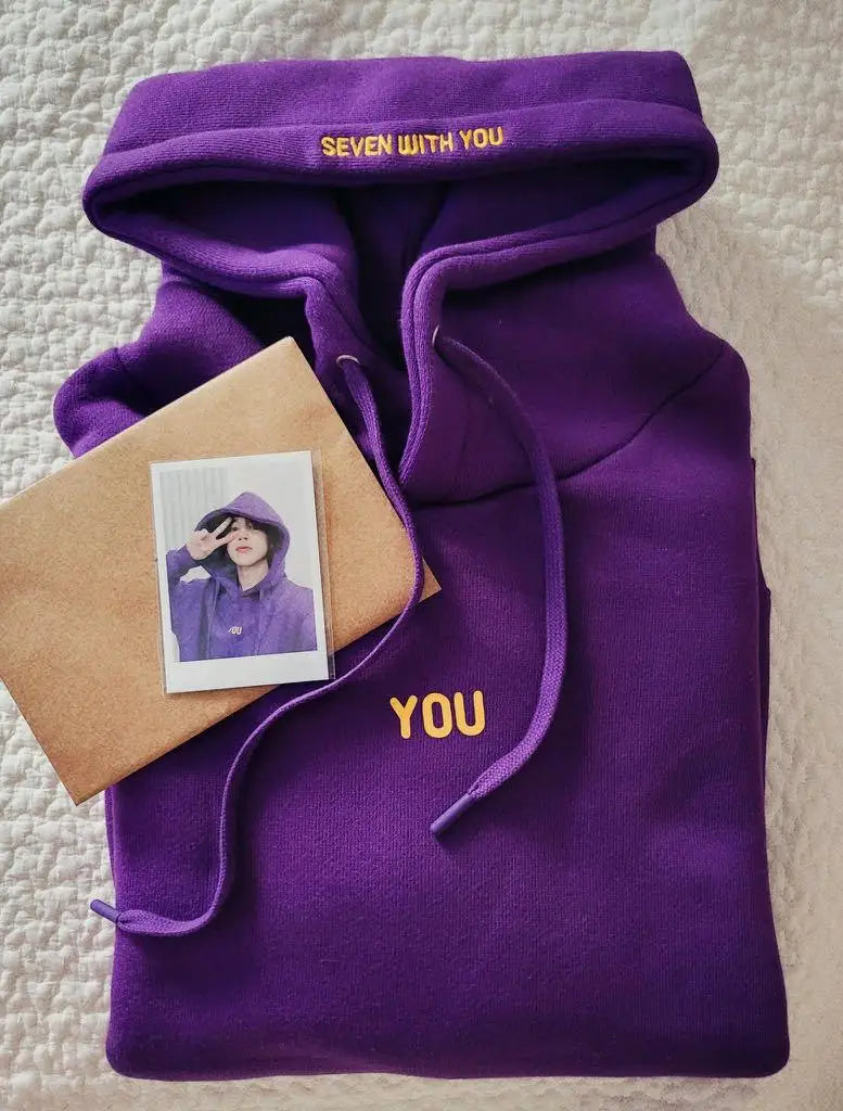 Jimin-Inspired Relaxed Graphic Pullover Hoodie