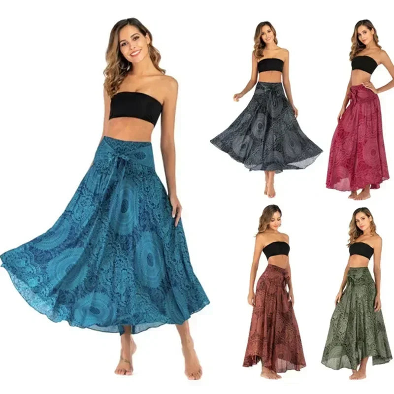 Boho Maxi Skirt – Flowy Ankle-Length Summer Skirt for Women