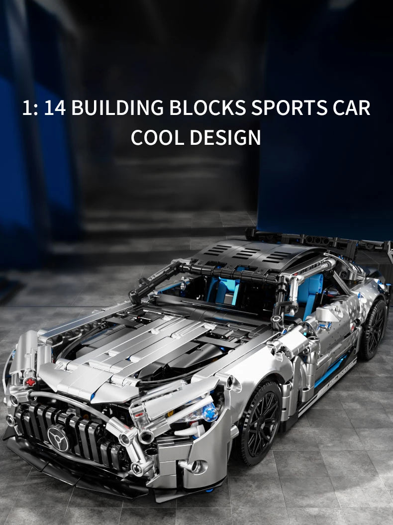 1310 PCS Racing Car Building Blocks Set, 1:14 Scale Technical Sports Vehicle Model Kit for Adults, Assembly Toys Birthday Gifts