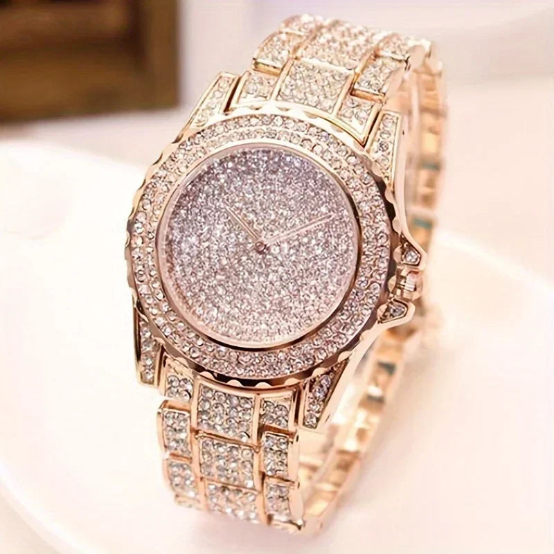 Fashion Crystal Steel Women's Quartz Watch