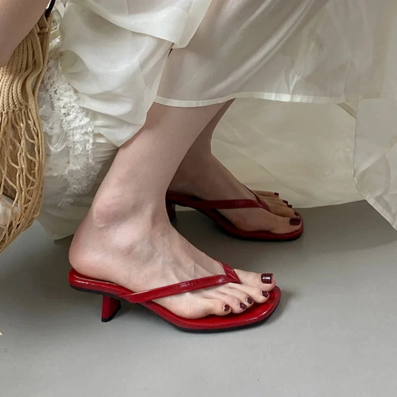 Bailamos 2025 Brand Women Slippers High Heels Sandals Sexy Open Toe Party Wedding Summer Shoes Woman Soft Outdoor Slides Beach F