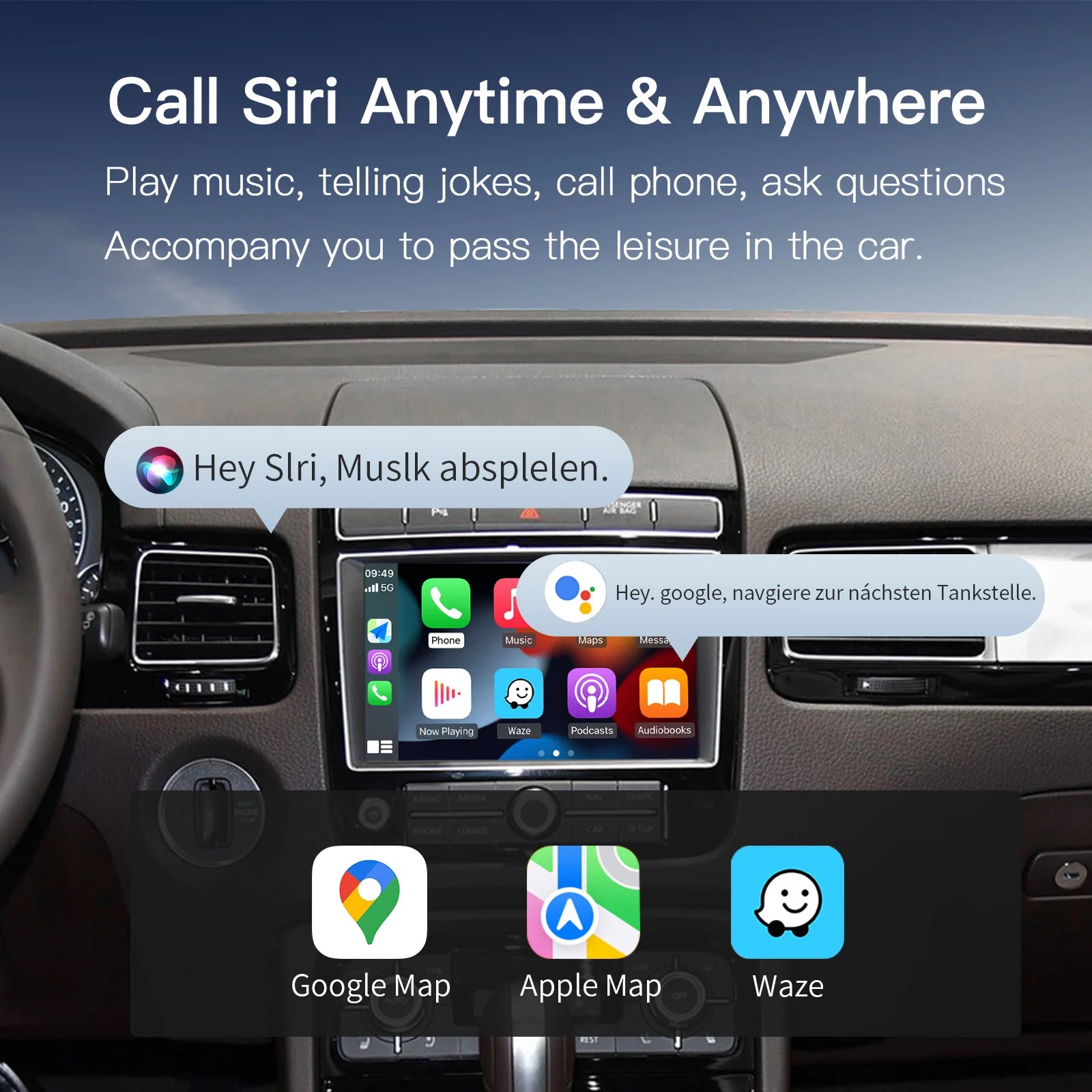 Wireless CarPlay & Android Auto for VW Touareg 7P RNS850