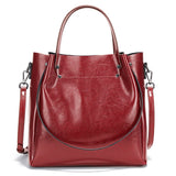 Zency Fashion Multifunctional Tote Handbag For Women 100% Genuine Leather Shoulder Crossbody Large Shopper Bag Underarm Red bag