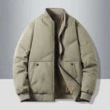 Men's Casual Baseball Collar Warm Cotton Jacket