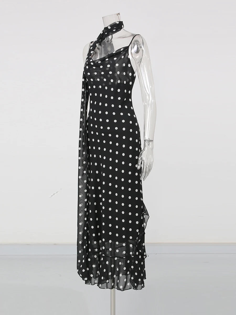 Elegant High-Waist A-Line Maxi Dress