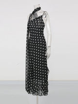 Elegant High-Waist A-Line Maxi Dress