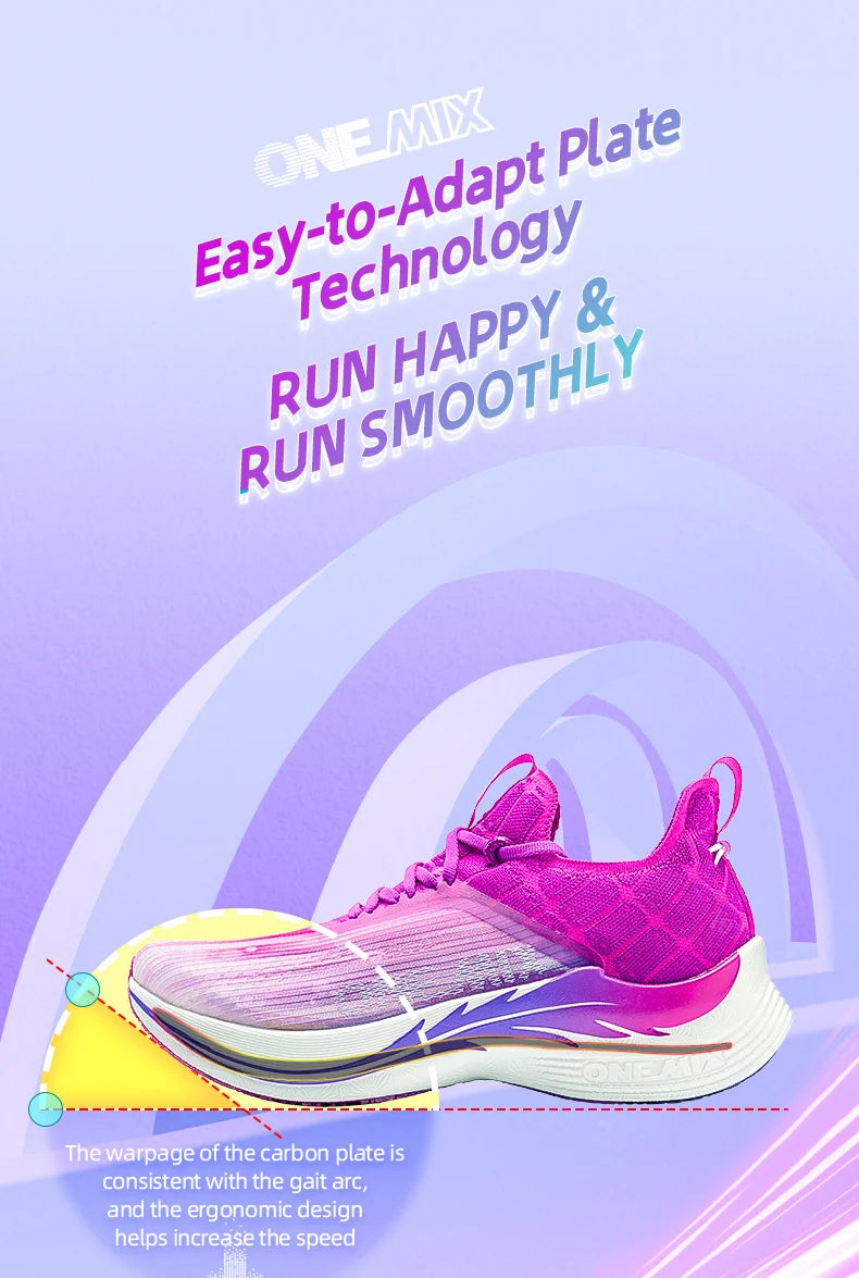 ONEMIX Carbon Plate Marathon Running Racing Shoes Professional Stable Support Shock-relief Ultra-light Rebound Sneakers