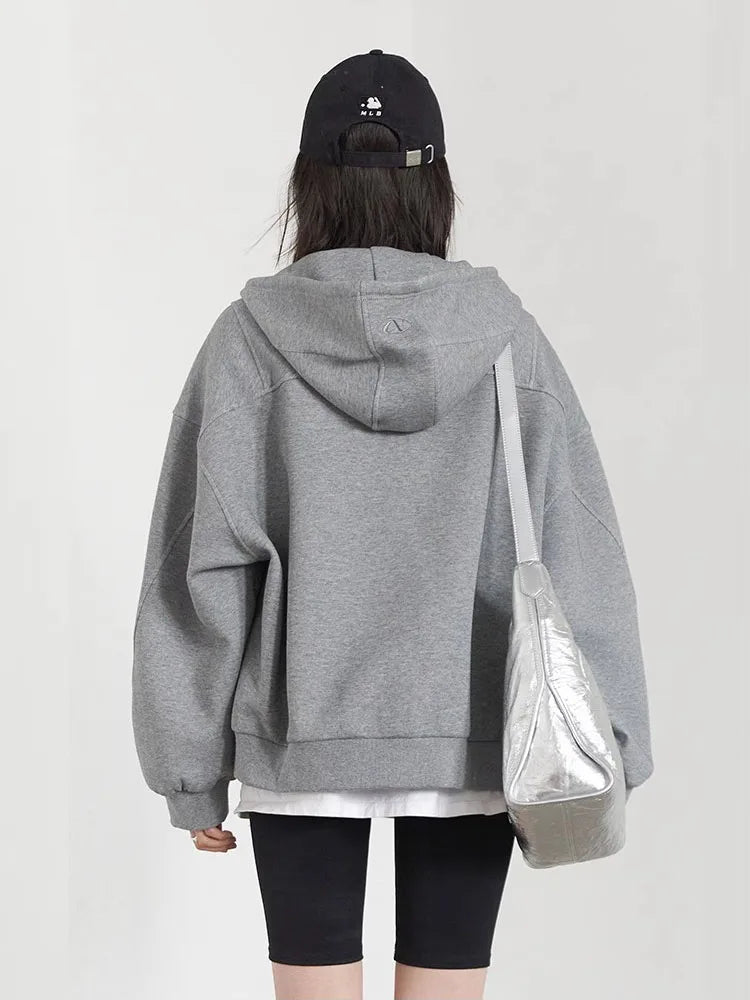Women’s Relaxed Cotton-Blend Drawstring Hoodie