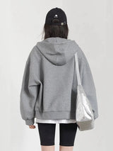 Women’s Relaxed Cotton-Blend Drawstring Hoodie