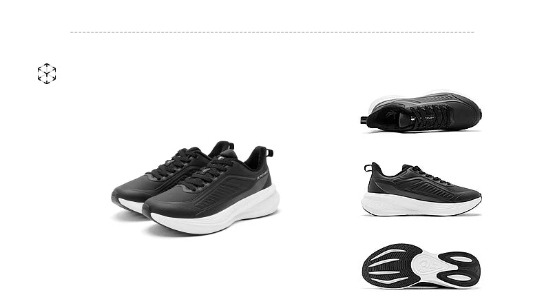 QIAODAN YUYI 4 Winter Running Shoes Men's Sports Shoes Waterproof Absorbing Lightweight Black Fleece Sneakers QXB023244007B